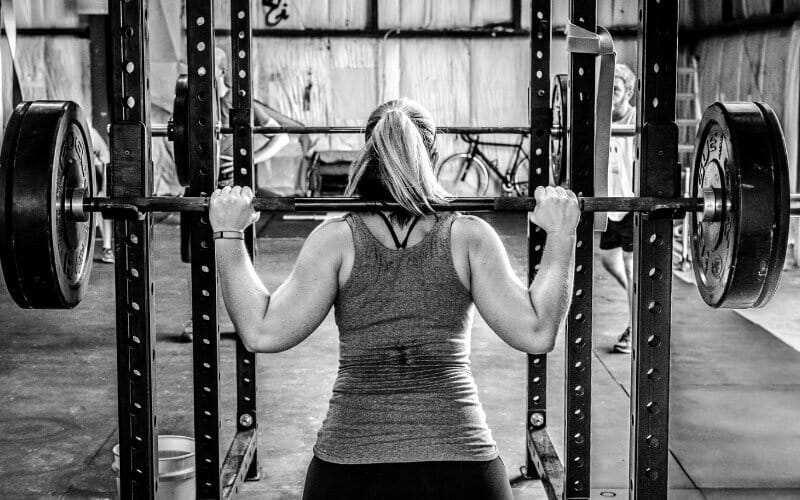 Woman weightlifting in the gym