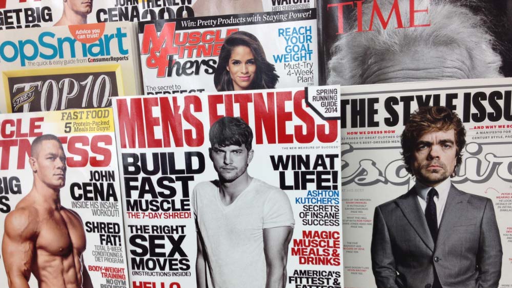 Fitness magazine rack