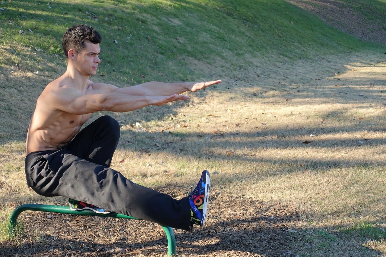 Man doing a pistol squat