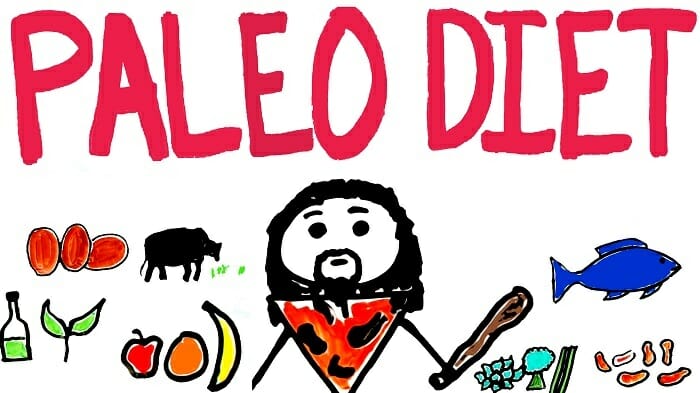 Paleo diet drawing and scheme