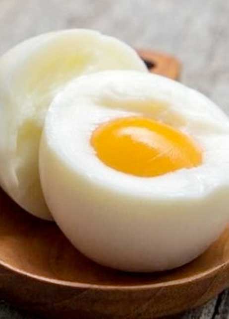 Boiled egg on the table