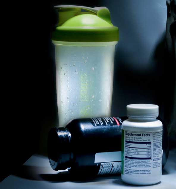 dark background on supplements
