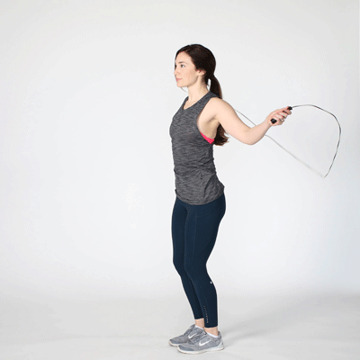 Woman doing a jump rope
