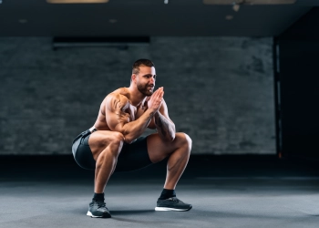 Man doing squats