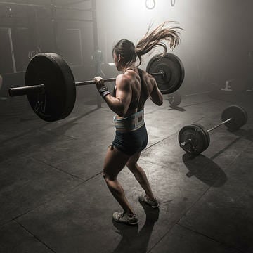 Woman doing HIIT workout