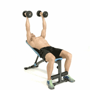 Man doing a incline dumbbell fly