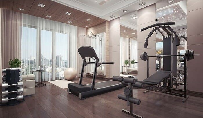 Simple and stylish home gym