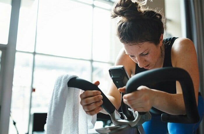 Woman tired of too much exercise