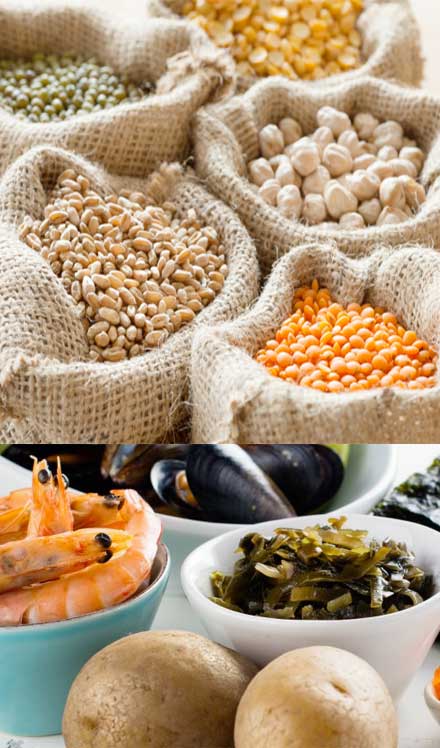 zinc and iodine rich foods