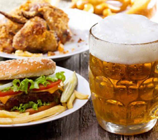 Food with beer