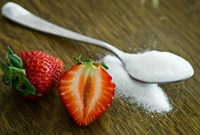 Strawberries and sugar