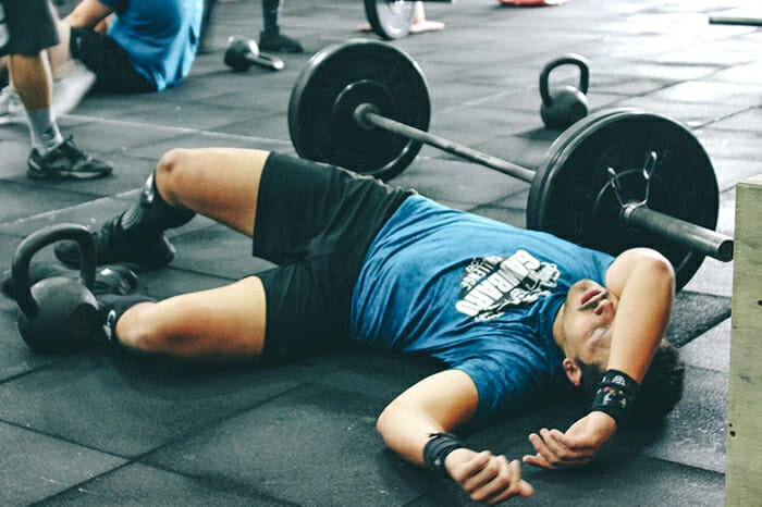 man tired of workout