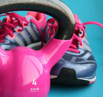 kettlebell and shoes