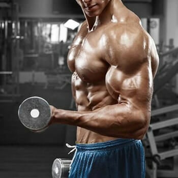 muscular man working out