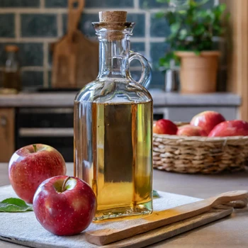 Braggs Apple Cider Vinegar on a kitchen table