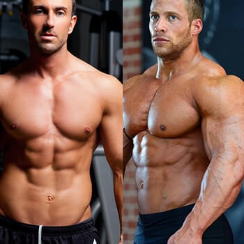 Man with lean muscle vs man with bulky muscle
