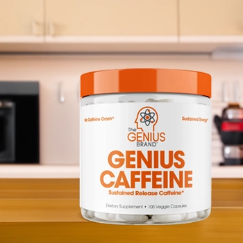Genius Caffeine product on table