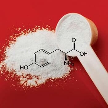 Close up shot of Tyrosine on a spoon