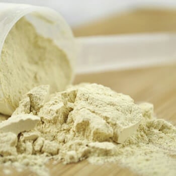 Close up shot of whey protein