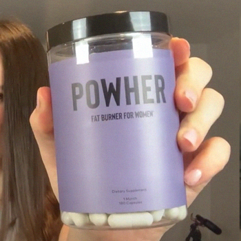 Holding a PowherCut fat burner