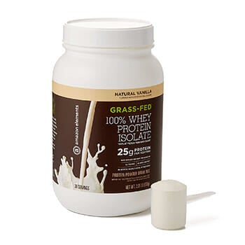 Amazon Elements Grass-Fed 100 Whey Protein Isolate Powder Product