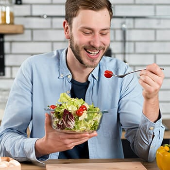 Man restricted with diet