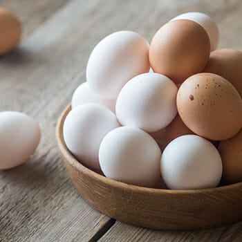 Eggs on table