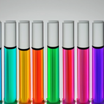 Close up shot of different kinds of test tubes