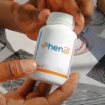 Holding a Phen24 product outdoors
