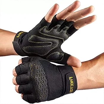 A close up shot of workout gloves