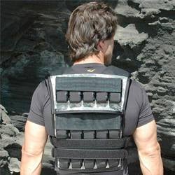 man wearing weighted vest