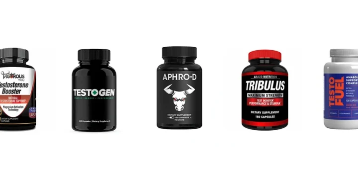 A line up image of best testosterone boosters for women