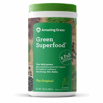 Amazing Grass Green Superfood on a white background