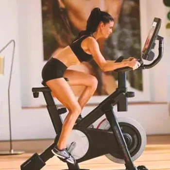 A person working out on a machine
