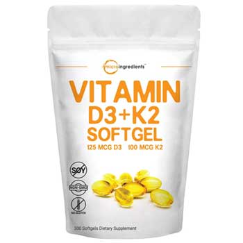 Micro Ingredients Vitamin D3 + K2 Softgel