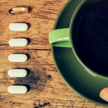 coffee and pills