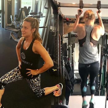 brie larson full body workout