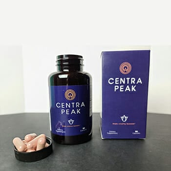 Centrapeak product on table