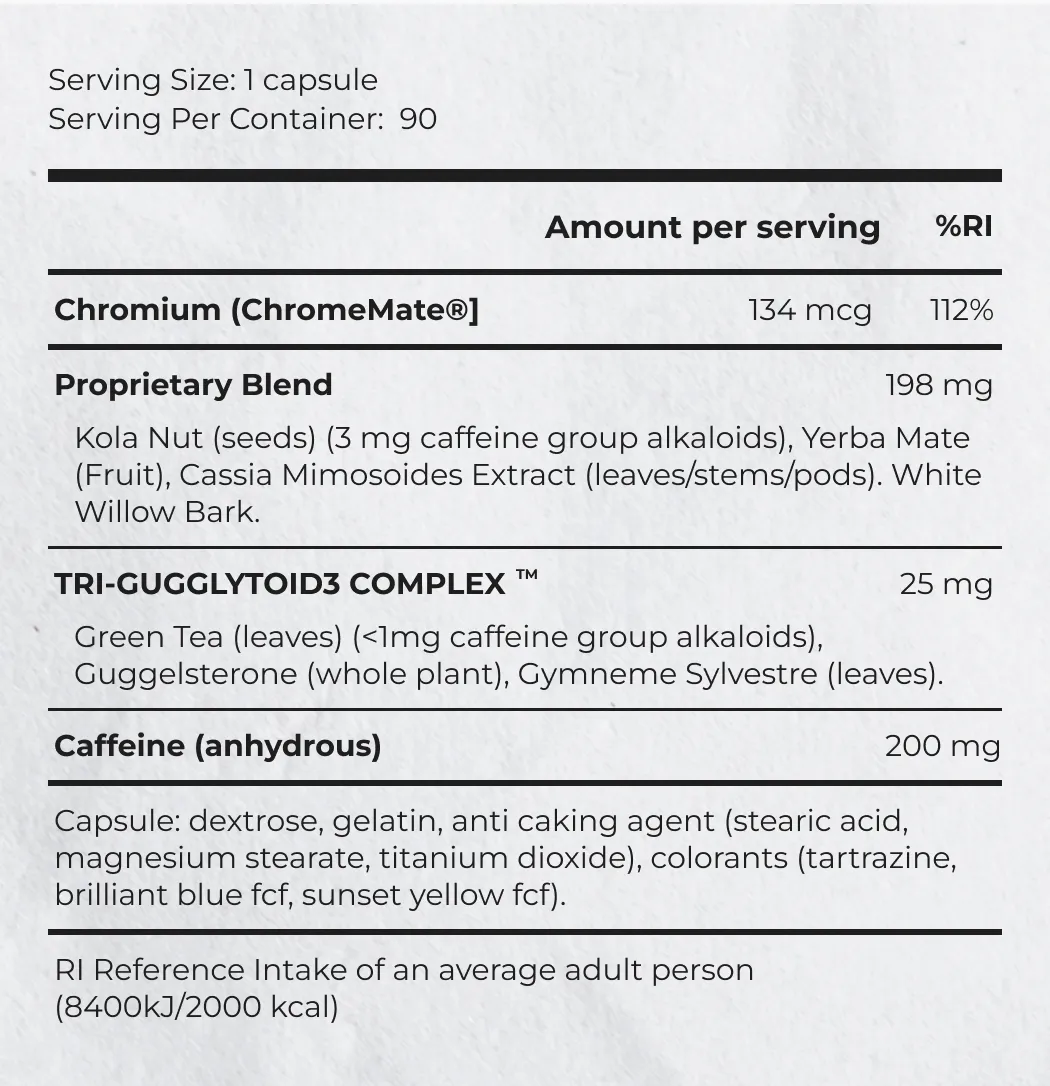 Supplement Facts of Kaged Muscles