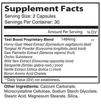 Supplement Facts of TestoUltra