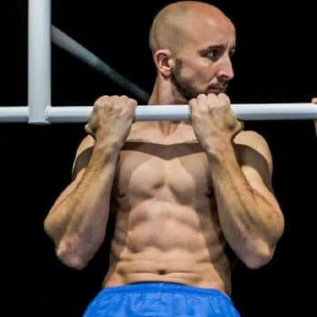 man doing chin ups