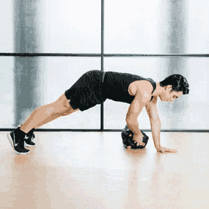 Sandbag Spider Crawl with Lateral Pull