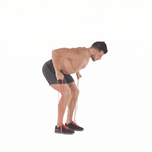 resistance band bent over row