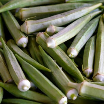 stack of okra