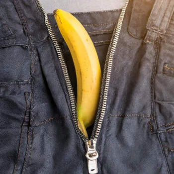 Banana inside a jeans