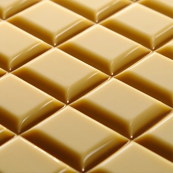 a plate with a white chocolate bar