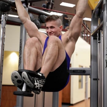 A man working out in the gym