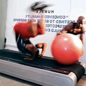 A man working out in the gym