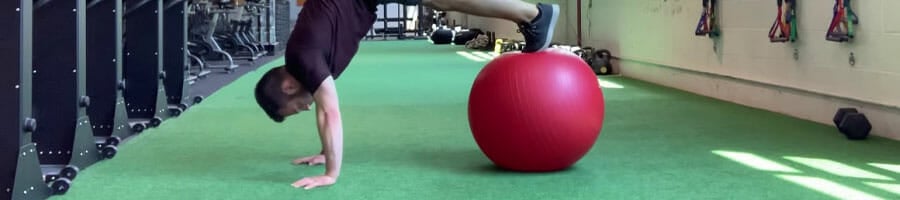 Man using a Physioball