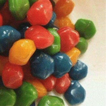 Close up view of Gusher candies